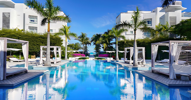 Turks and caicos pool deck