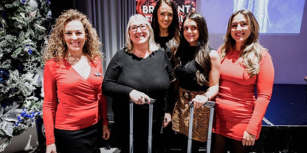 From left: Jenny Lyons (Virgin Voyages), Jaki Irving (D&S Carlisle), Kerry Buchanan (Virgin Voyages), Mia Cowton (D&S Gateshead) and Layla Davies (Virgin Voyages). The agents won suitcases as their prizes in the Virgin Voyages competition held on the day