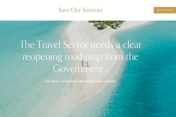 A new alliance of more than 120 UK travel companies – called Save Our Summer – is urging the government to allow overseas travel to restart on May 1.