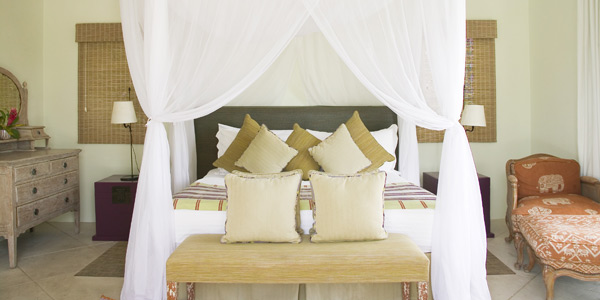 Double room at the Cotton House, Mustique