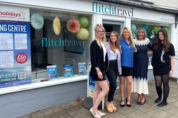 Pictured at the Great Dunmow store, from left: Sam Ellis, administrator, Amelia Earley, Rebbeca Kingston, Julia Askam and Amy Kemp.