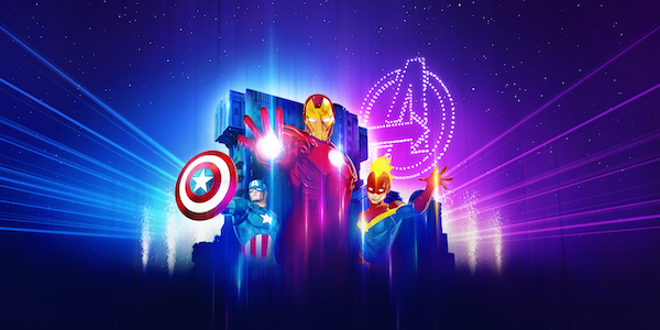 Avengers: Power the Night – a nightly drone show at Walt Disney Studios Park