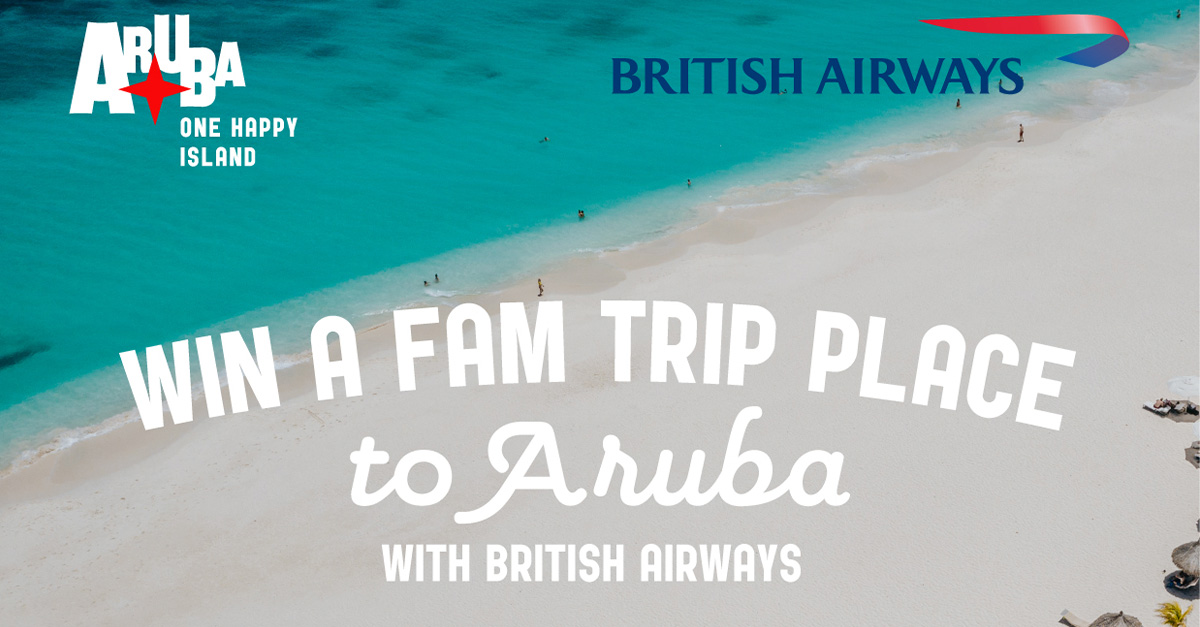 Win a fam trip place to Aruba!