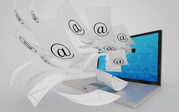 Conceptual image about A lot of e- mail