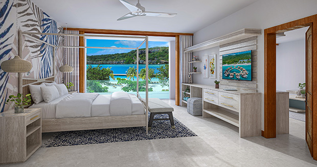 Sandals Curacao resort rendering suite