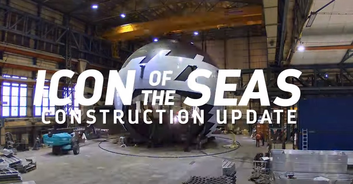 Royal Caribbean shares Icon of the Seas construction footage