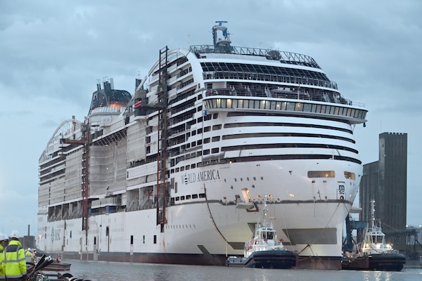 MSC Cruises floats out latest new-build and names sister ship
