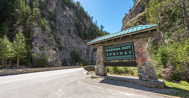 Radium hot springs
