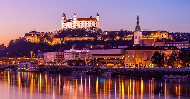 Bratislava at night