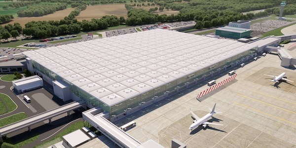 Artist's impression of the expanded Stansted