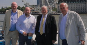 (L-R) Joss Croft, CEO, UKinbound; Rob Russell, CEO, AC Group; Rt Hon Bob Stewart MP; Mike Clark, Chairman, ECE Travel Ltd