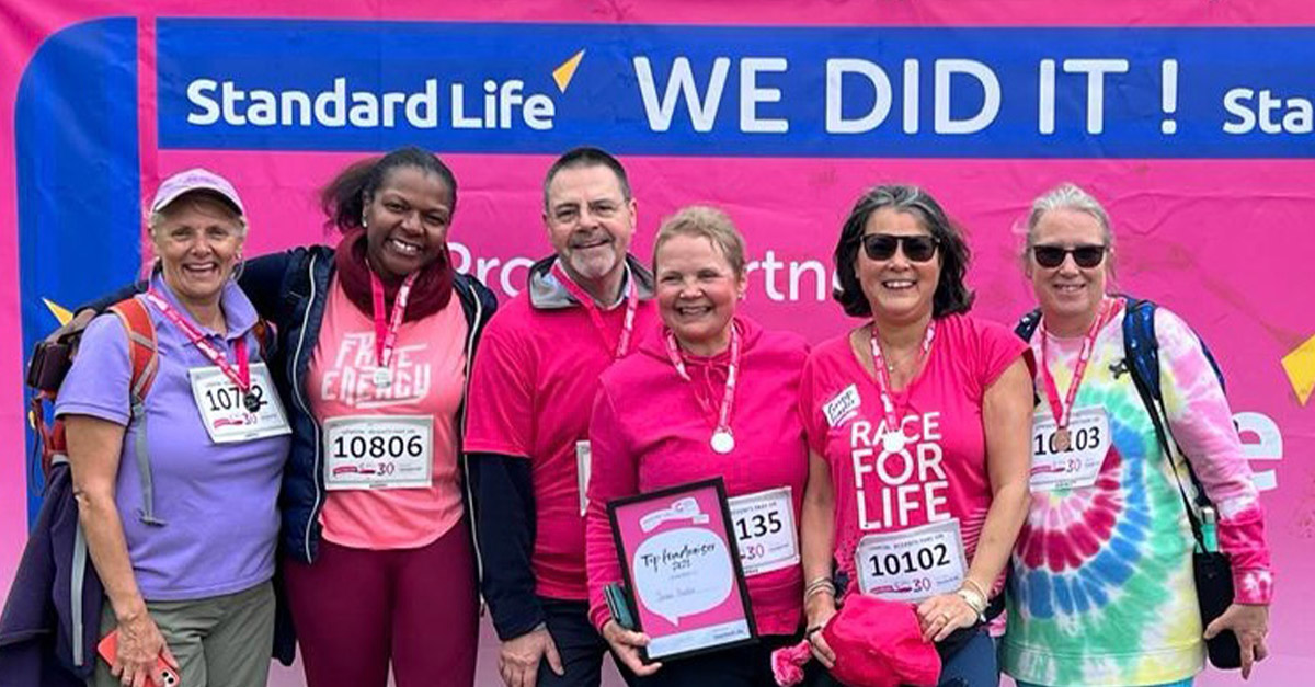 Travel communications boss raises £6k for cancer research