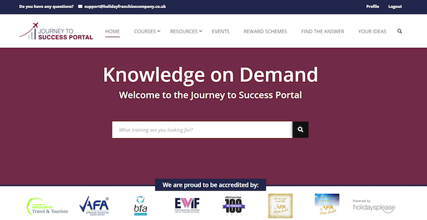 Journey To Success Holiday Franchise Company website