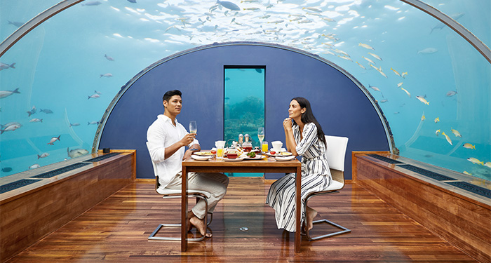 Maldives underwater restaurant