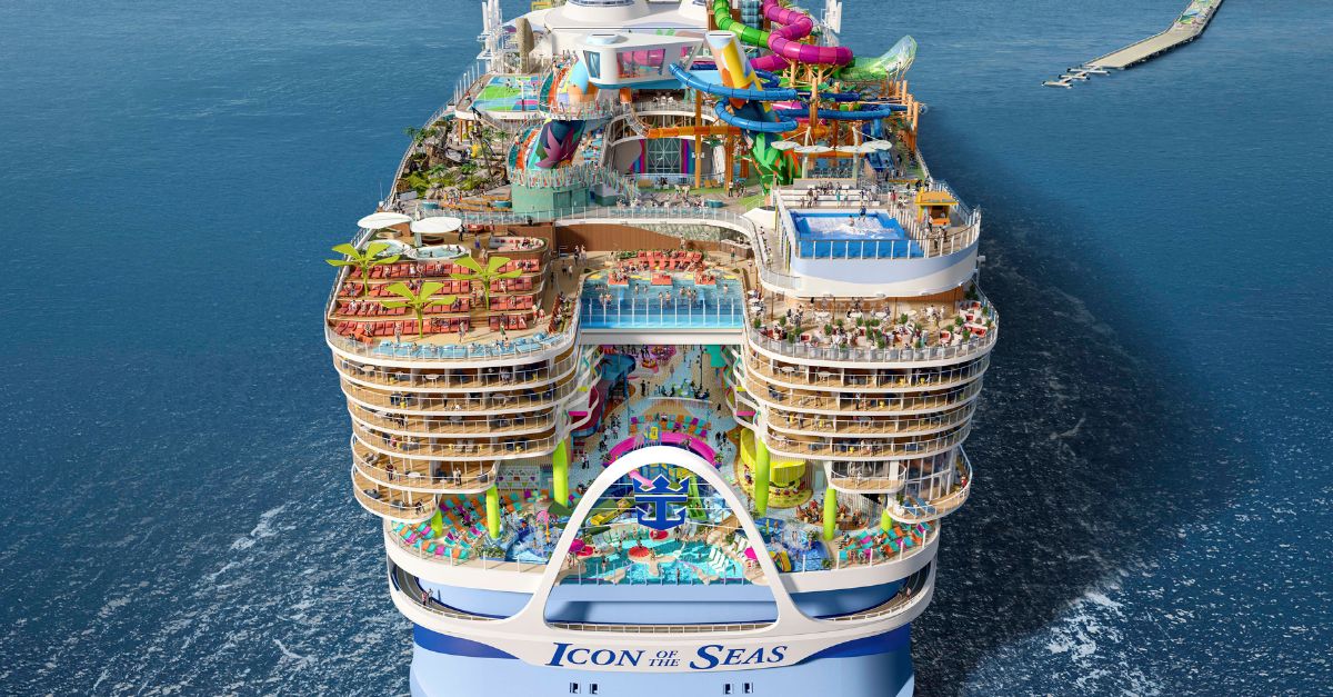Back of Icon of the Seas, Royal Caribbean, October 2022
