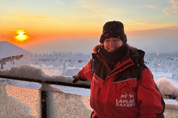 Lauren Sweeting in Finnish Lapland