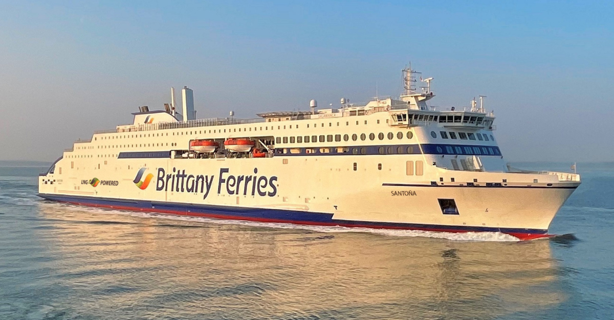 New Brittany Ferries ship Santoña docks in Portsmouth homeport