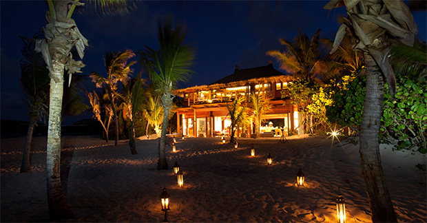 Beach Pavilion Exterior Night